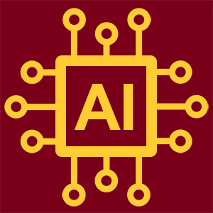 AI Resources Icon showing the letters "AI" with a circuit board motif around it