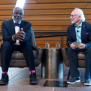 Justice Alan Page and Richard Leider in discussion 
