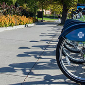 Nice Ride bike rack on St. Paul campus