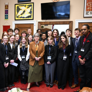 Como CIS Government students with Congresswoman Betty McCollum in her congressional office.