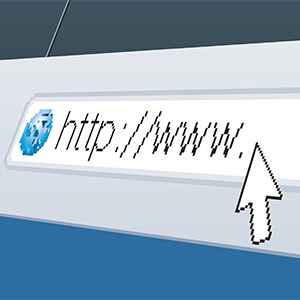 A web browser's URL bar with that has the beginning of a URL "http://www."