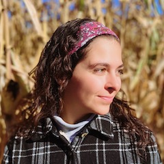 Hadeel Bnyat in front of a cornfield