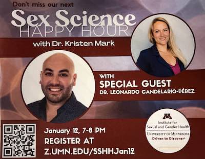 Jan 12, 2023 Sex Science Happy Hour flyer