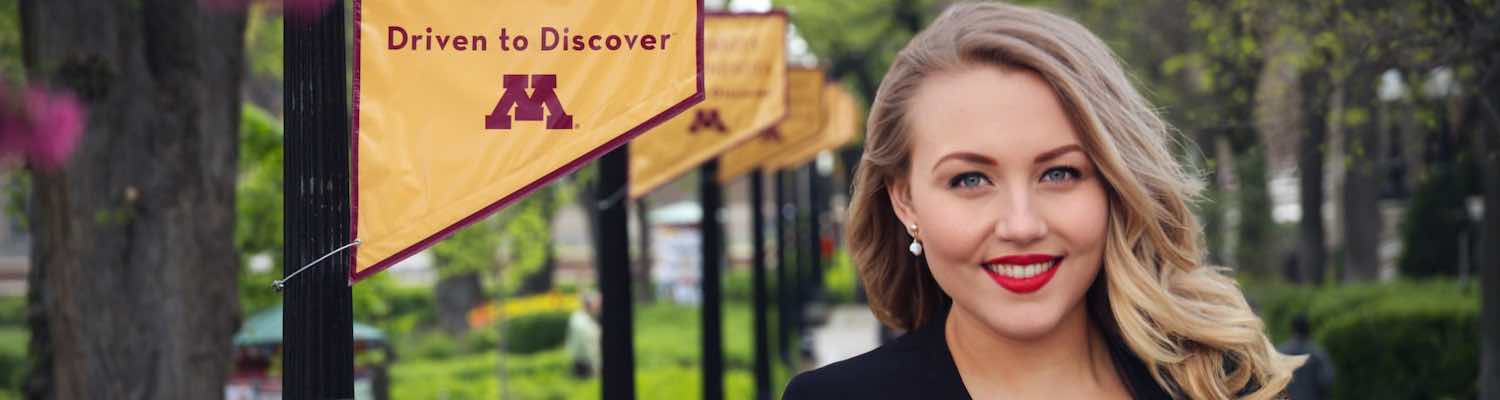 Kaylah Vogt on the U of M campus