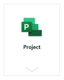 Select the Project icon to open Microsoft Project