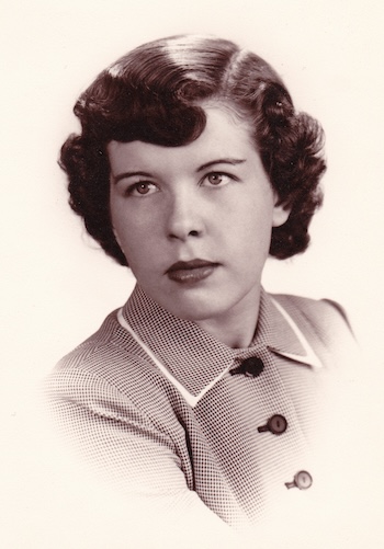 Black and white photo of Norma Peterson