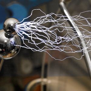 electricity flowing from a device