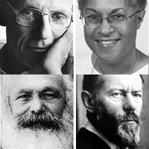 collage of social theorists