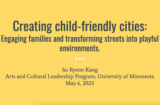 Cover slide: Creating child-friendly cities