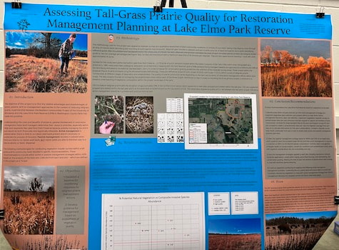 Assessing Tall-Grass Prairie Quality for Restoration Management Planning at Lake Elmo Park Reserve poster by Bri Allen 