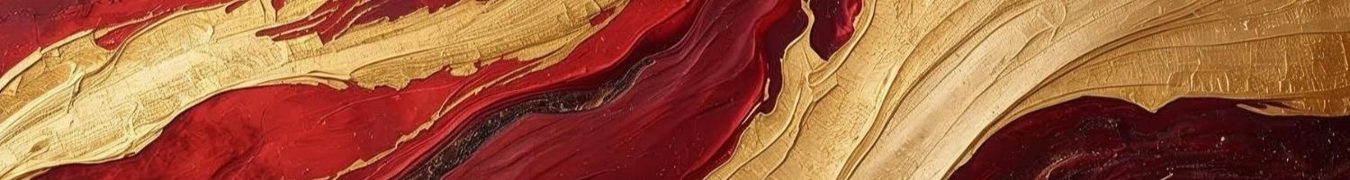 decorative; abstract maroon and gold painting