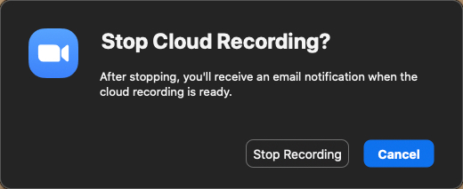 Stop Cloud Recording