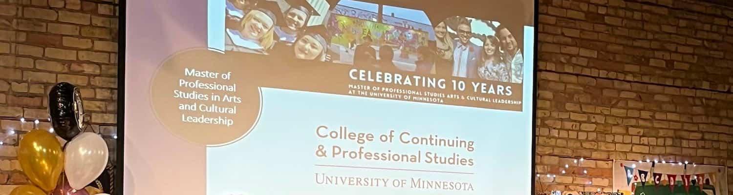 A photo of a slide from the ACL celebration presentation