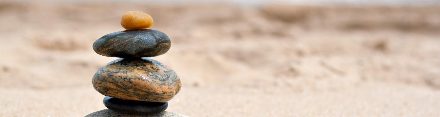Zen Stones on a Beach