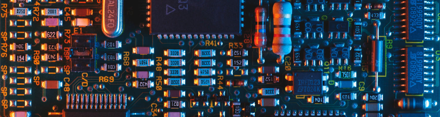 colorful closeup of circuitboard