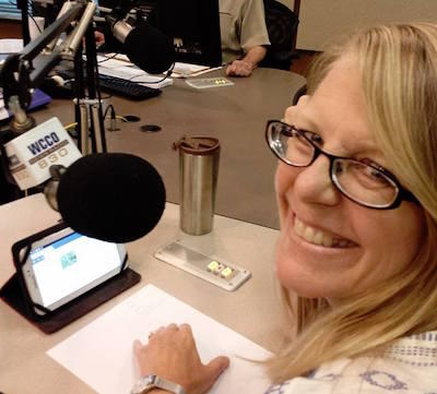 Julie Weisenhorn in WCCO radio studio